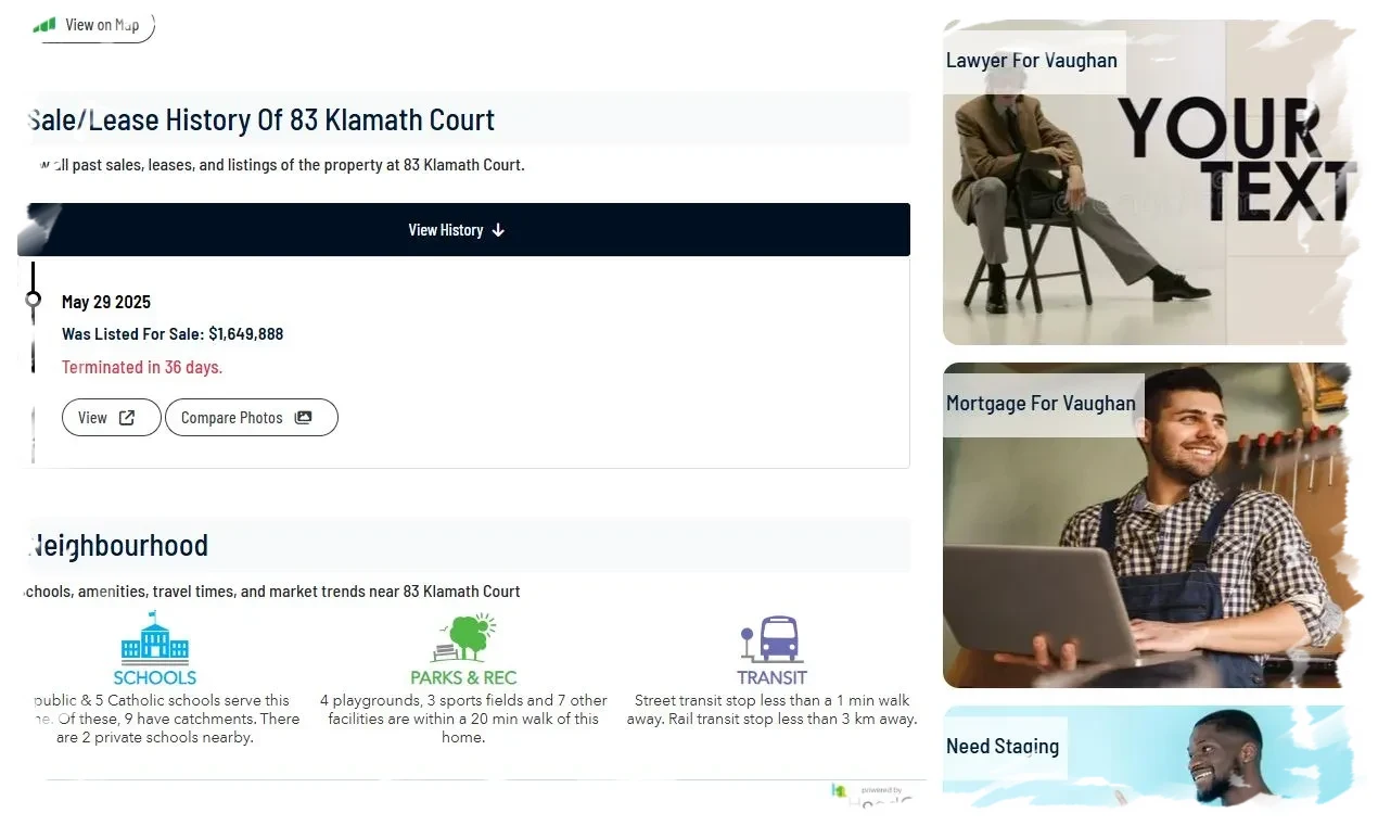 advertisements on Listo